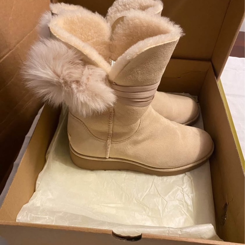 Women's UGG Cream Pom Boots